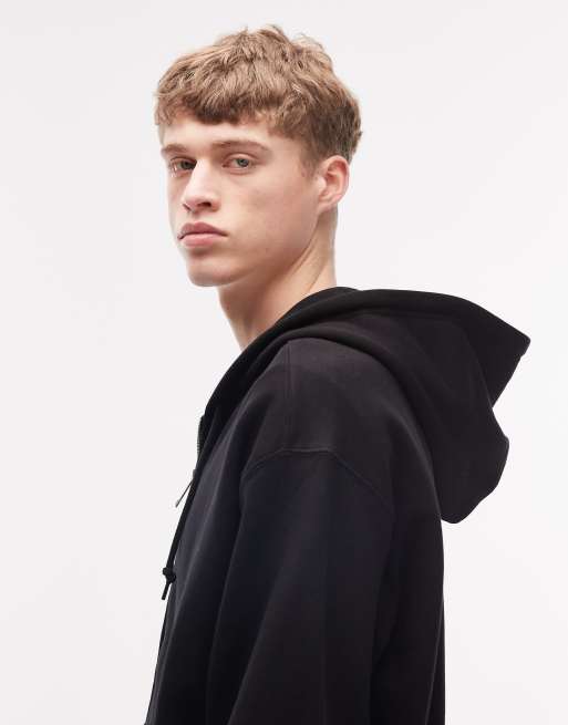 Carhartt WIP - Sweat à capuche avec fermeture éclair double sens et détail logo - Noir, 4 de 5