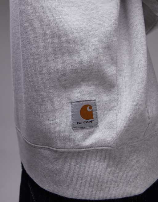 Carhartt WIP - Sweat à capuche avec imprimé style universitaire à l'avant - Gris chiné, 2 de 4