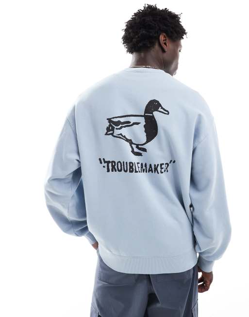 Carhartt WIP - Sweat à imprimé tampon canard - Bleu, 3 de 4