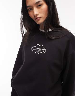 Carhartt WIP - Sweat à logo nuage en caur - Noir