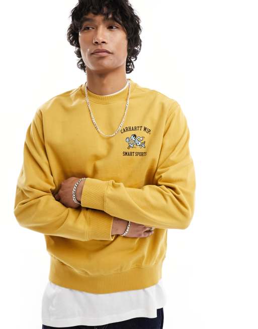 Carhartt WIP Sweat de sport l gant Jaune ASOS