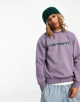 Carhartt WIP sweatshirt in purple - ASOS Price Checker