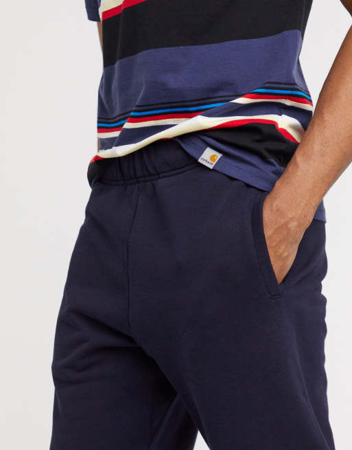Carhartt WIP - Sweatpant met zak in marineblauw, 3 van 4