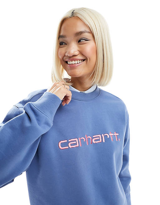 Carhartt WIP sweatshirt in blue | ASOS