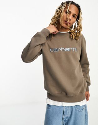 Carhartt WIP sweatshirt in brown - ASOS Price Checker