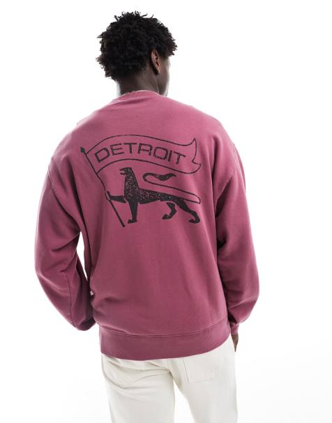 Carhartt WIP – Sweatshirt in Lila mit „Detroit“-Grafik - view 1