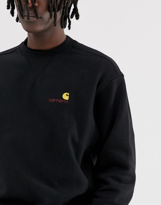 Carhartt WIP - Sweatshirt met Amerikaanse tekst in zwart