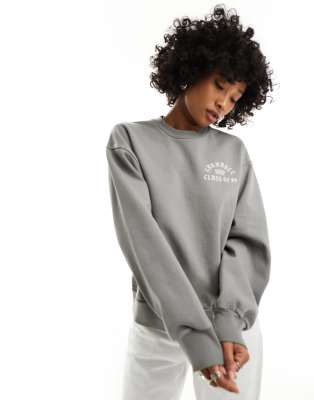 Carhartt WIP - Sweatshirt met 'Class of 89' print in grijs