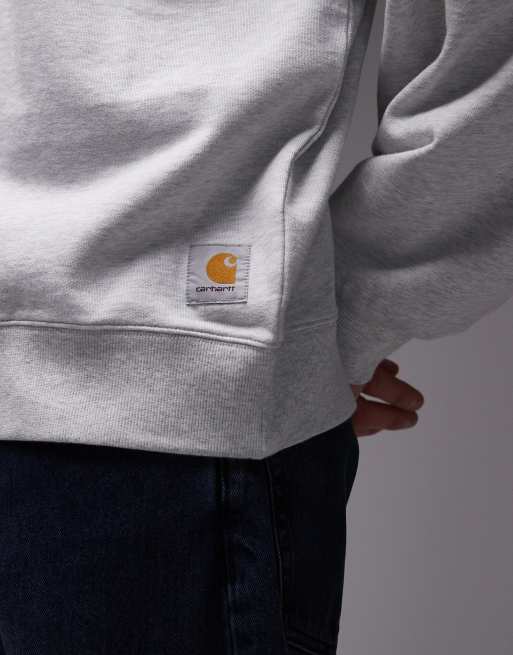 Carhartt WIP - Sweatshirt met collegestijl logo in gemêleerd grijs, 5 van 5