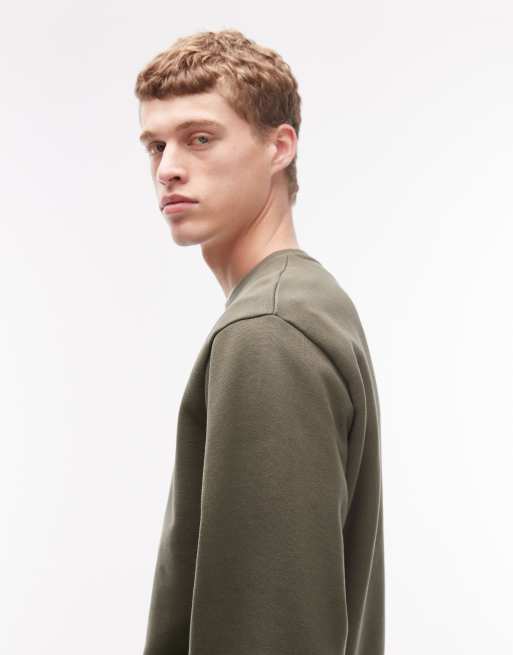 Carhartt WIP - Sweatshirt met logo in kaki , 3 van 5