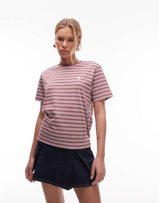 Carhartt WIP – Sydney – Rosarandig t-shirt med korta ärmar