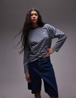 Carhartt Sydney Stripe Long Sleeve In Blue