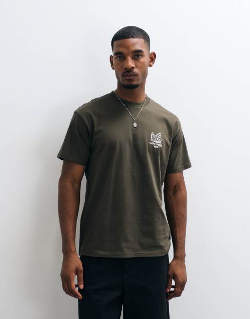 Carhartt WIP t-shirt à imprimé au dos Hourglass kaki, 2 de 5