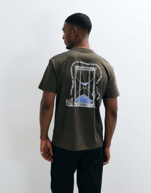 Carhartt WIP t-shirt à imprimé au dos Hourglass kaki, 4 de 5