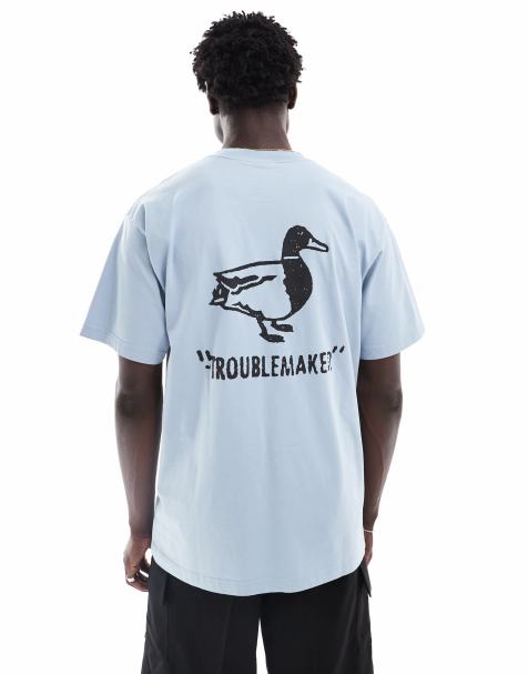 Carhartt WIP - T-shirt à imprimé canard style tampon - Bleu - view 1