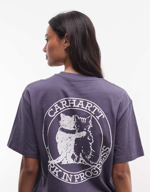 Carhartt WIP - T-shirt à imprimé chats - Violet, 3 de 4