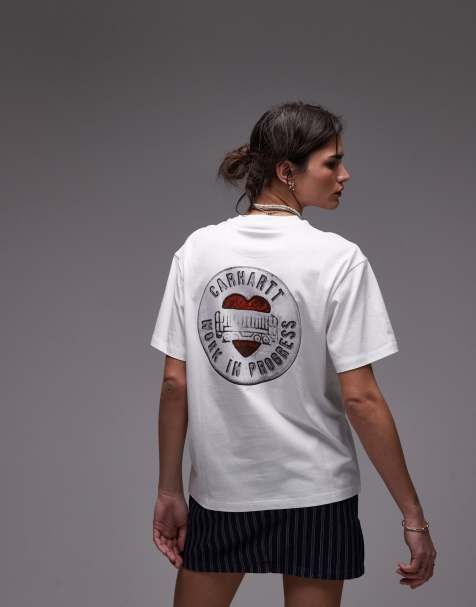 Carhartt WIP - T-shirt à imprimé écusson - Blanc - view 1
