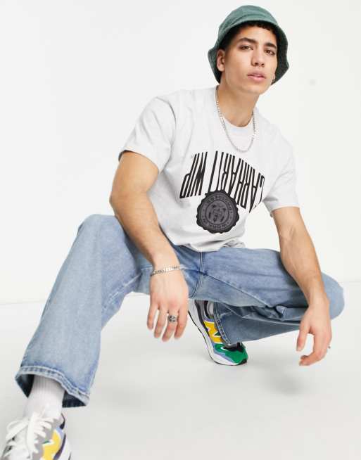 Carhartt WIP - T-shirt à imprimé inversé - Gris