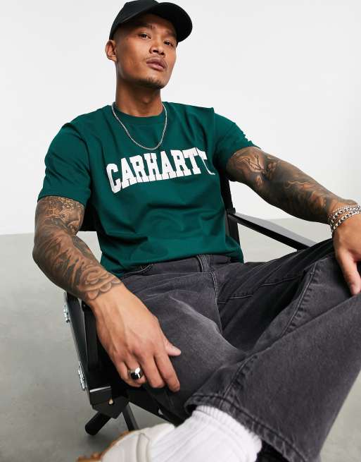 Carhartt WIP - T-shirt à imprimé style universitaire - Vert