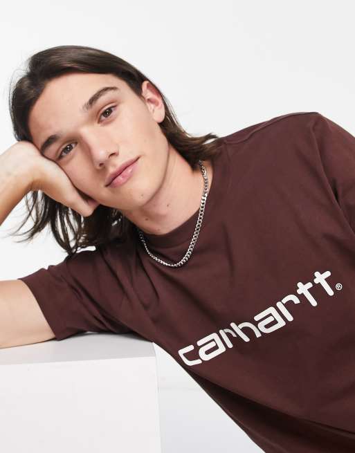 Carhartt WIP - T-shirt à inscription - Marron