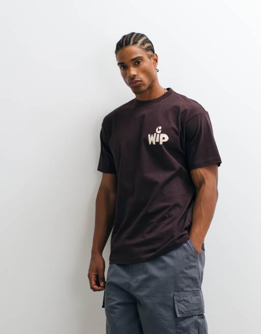 Carhartt WIP t-shirt à logo découpé marron foncé, 4 de 10