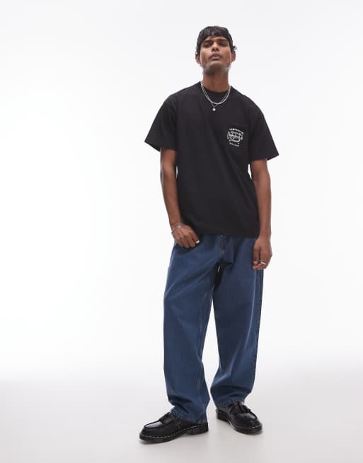 Carhartt WIP - T-shirt à manches courtes avec poche style fragments - Noir, 2 de 4
