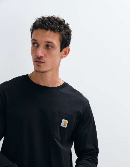 Carhartt WIP - T-shirt à manches longues avec poche - Noir, 5 de 5