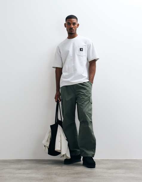 Carhartt WIP t-shirt ample OG à poche en gris chiné - view 1