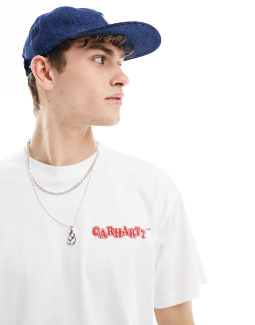 Carhartt WIP - T-shirt avec imprimé Fast Food au dos - Blanc, 2 de 4