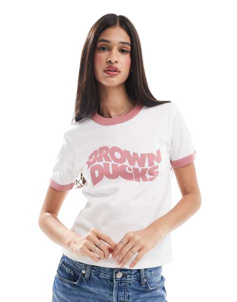 Carhartt WIP - T-shirt avec imprimé logo « Brown Ducks » - Blanc - view 1