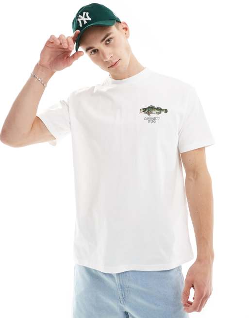 Carhartt WIP - T-shirt avec imprimé poisson au dos - Blanc, 2 de 4