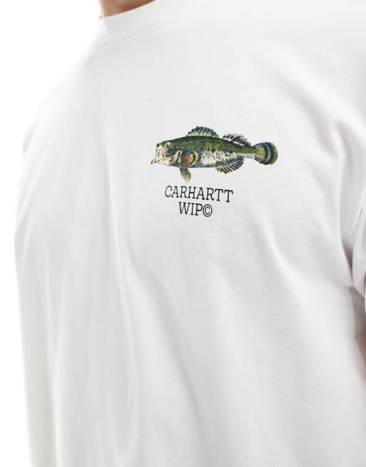 Carhartt WIP - T-shirt avec imprimé poisson au dos - Blanc, 3 de 4
