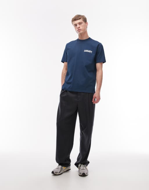 Carhartt WIP - T-shirt avec inscription style universitaire - Bleu, 2 de 5
