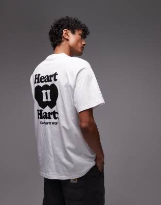 Carhartt WIP - T-shirt avec motif Heart II Hartt imprimé au dos - Blanc - view 1