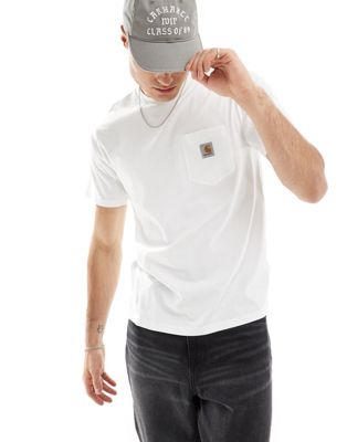 Carhartt WIP pocket t-shirt in white - ASOS Price Checker