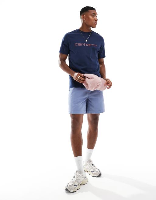 Carhartt WIP - T-shirt blu navy con scritta, 2 di 4