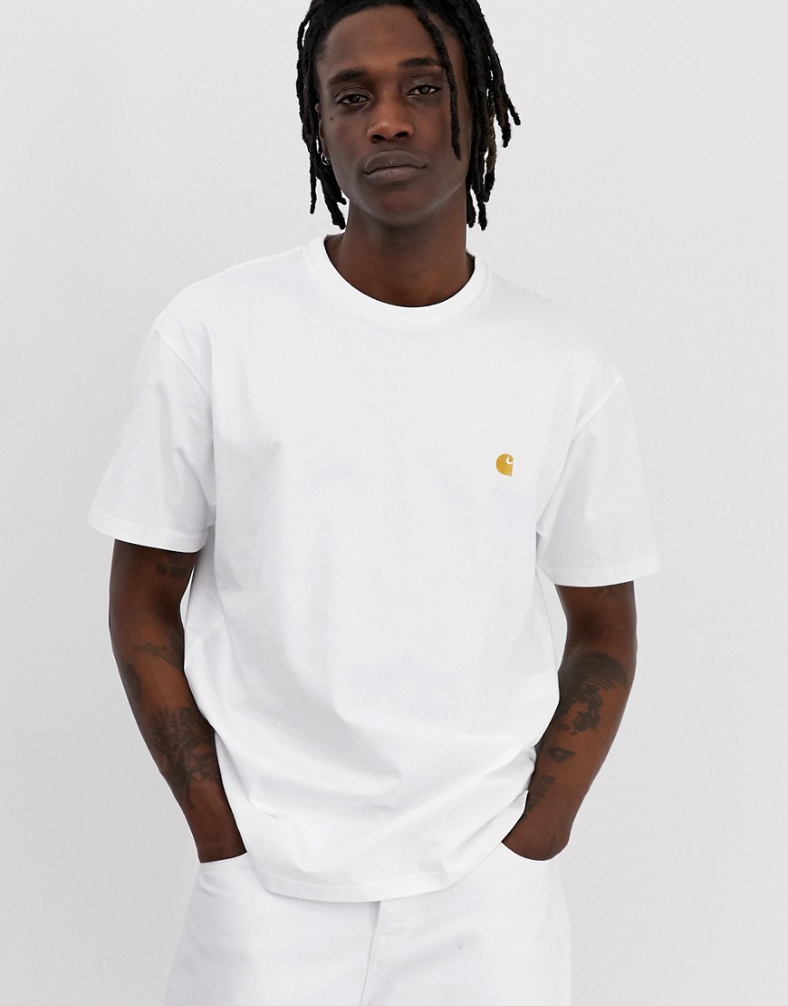 Carhartt WIP - T-shirt chase fit bianca-Bianco