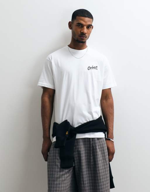 Carhartt WIP - T-shirt classique à logo avec imprimé chiot au dos - Blanc, 4 de 5