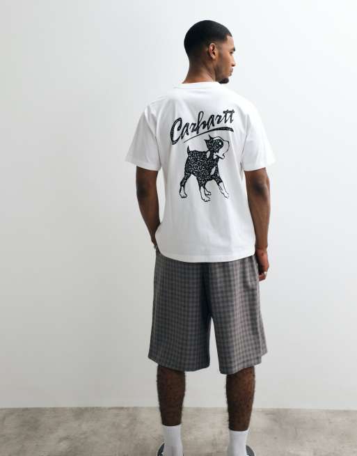 Carhartt WIP - T-shirt classique à logo avec imprimé chiot au dos - Blanc, 5 de 5