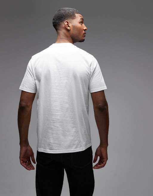 Carhartt WIP - T-shirt con logo con scritta stile college bianca, 4 di 5