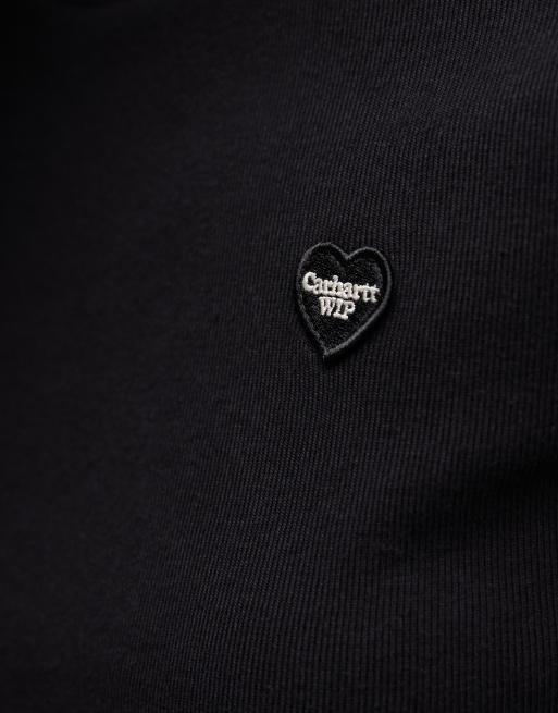 Carhartt WIP T-shirt con piccola toppa a cuore nera, 3 di 4