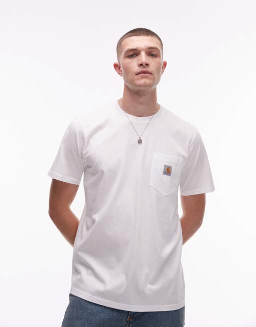 Carhartt WIP - T-shirt con tasca bianca | ASOS