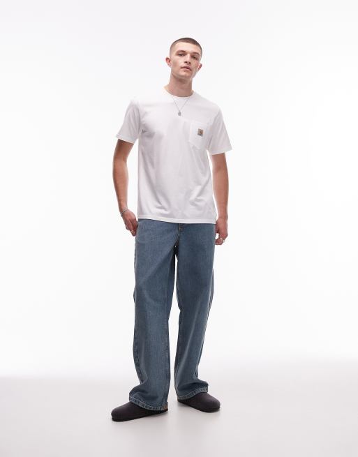 Carhartt WIP - T-shirt con tasca bianca | ASOS