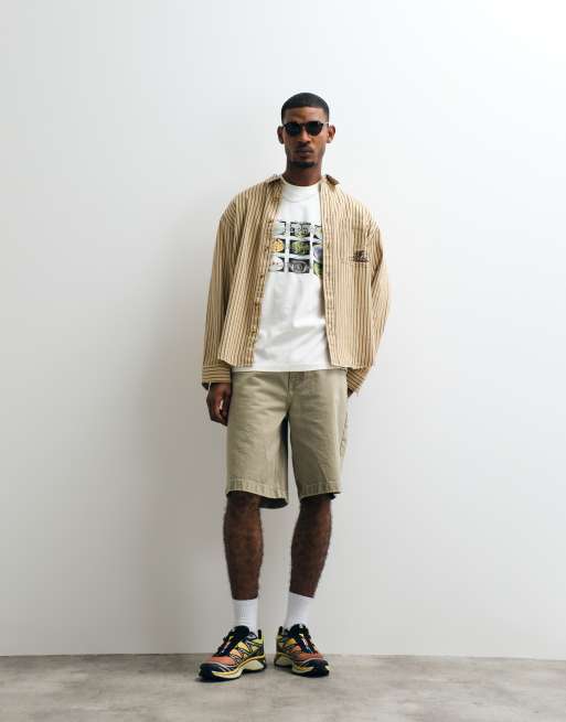 Carhartt WIP – T-Shirt Creme mit Koordinaten-Print, 4 von 5