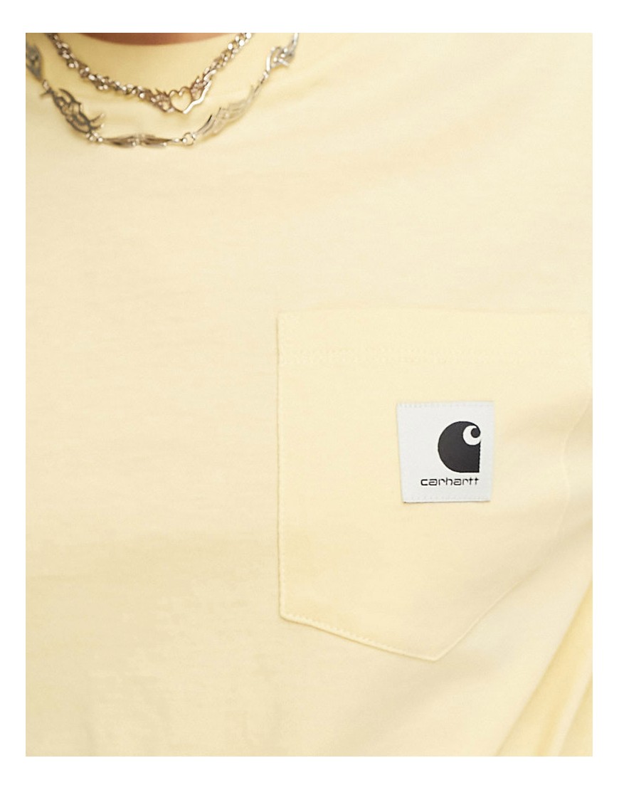 T-shirt gialla con tasca-Giallo - Carhartt WIP T-shirt donna  - immagine2