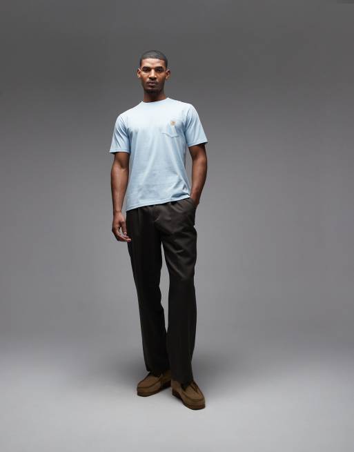 Carhartt WIP – T-Shirt in Hellblau mit Tasche, 2 von 5