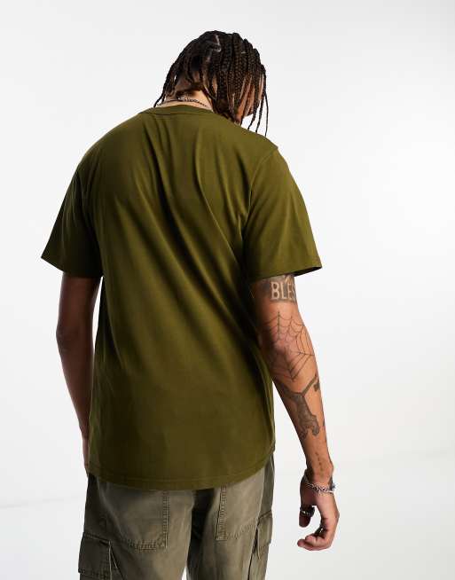 Carhartt WIP – T-Shirt in Khaki mit Schriftzug, 2 von 4