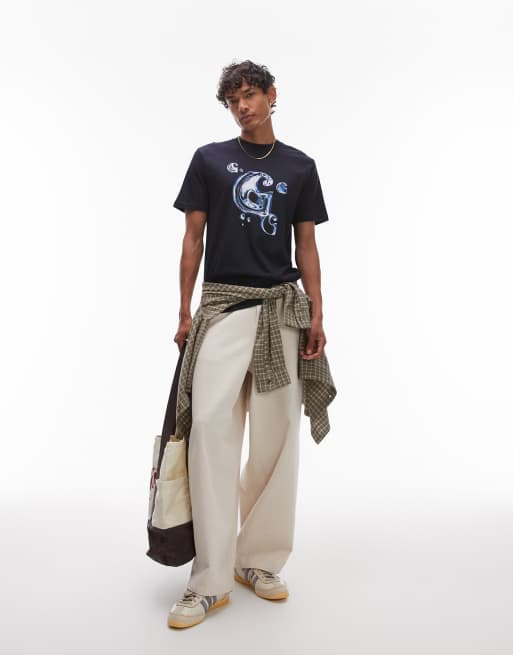 Carhartt WIP – T-Shirt in Marineblau mit Solar-Chrom-Logo, 2 von 4