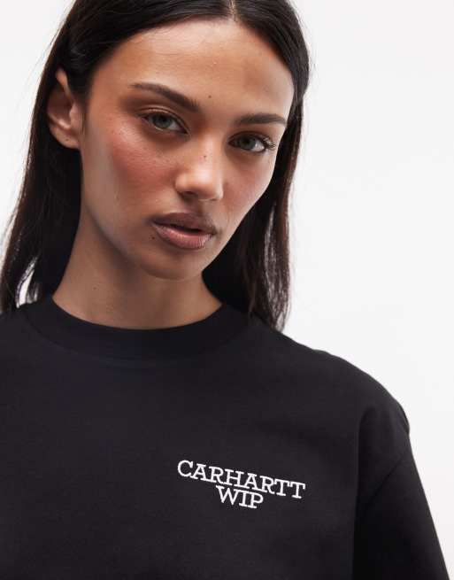 Carhartt WIP – T-Shirt in Schwarz mit „Hugging Cats“-Print, 2 von 4