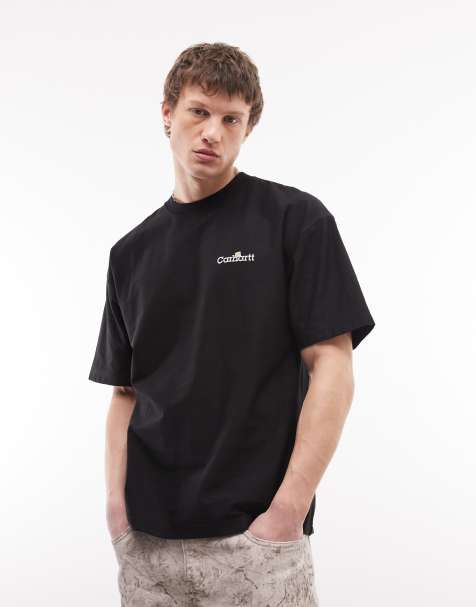 Carhartt WIP – T-Shirt in Schwarz mit Label - view 1